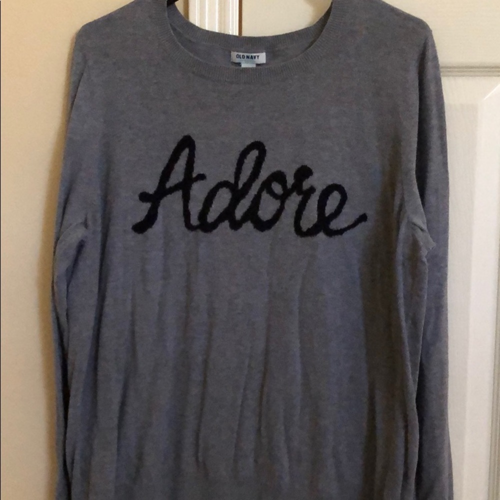 Graphic sweater in grey
